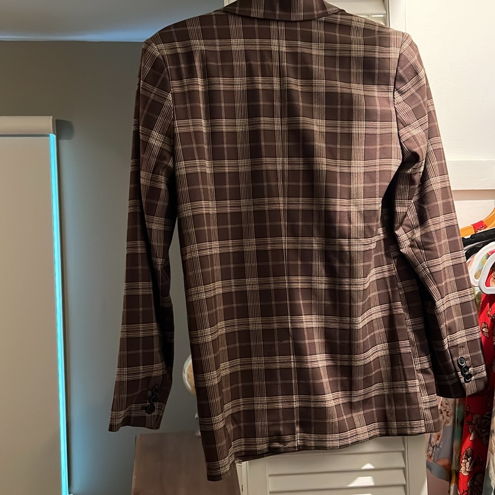 Brown Plaid Blazer - Picture 5 of 5